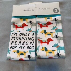 NWT Hallmark Dog Person Crew Socks